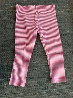 Tea Collection Pink and White Striped Kids Leggings